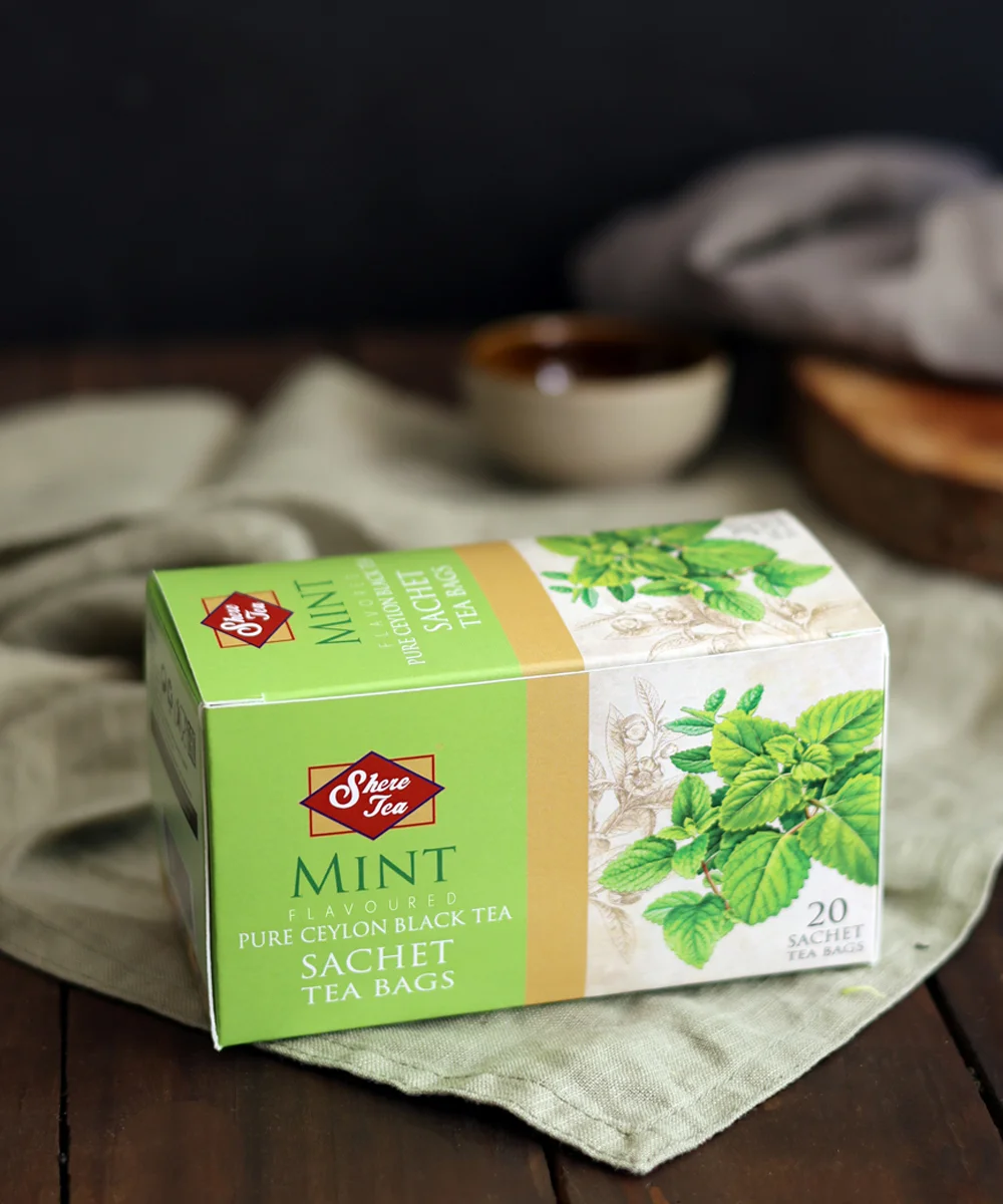 Black Tea Mint Flavoured Enveloped Tea Bag Pack