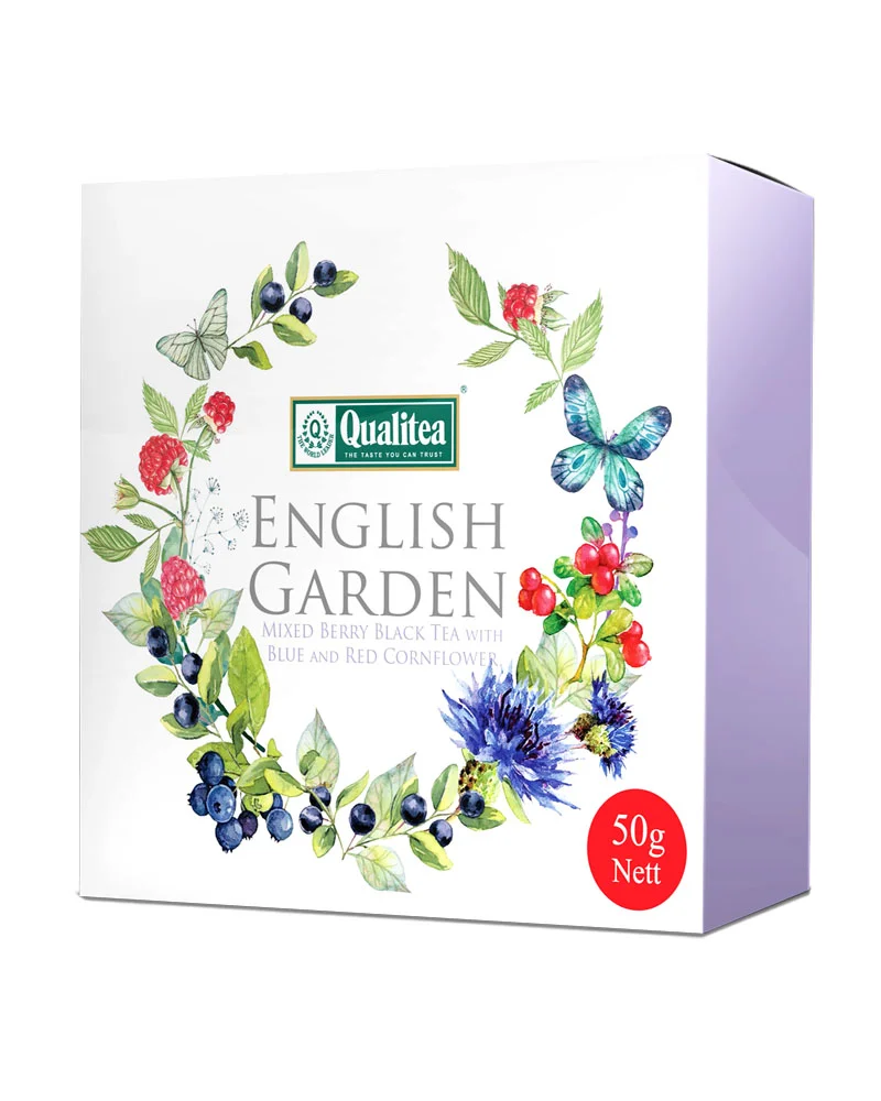 Black Tea English Garden Berry, Blue & Pink Cornflower Leaf Pack
