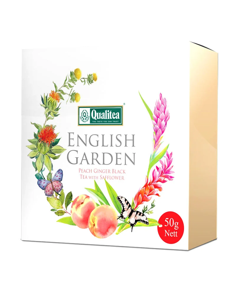 Black Tea English Garden Peach, Ginger & Safflower Leaf Pack