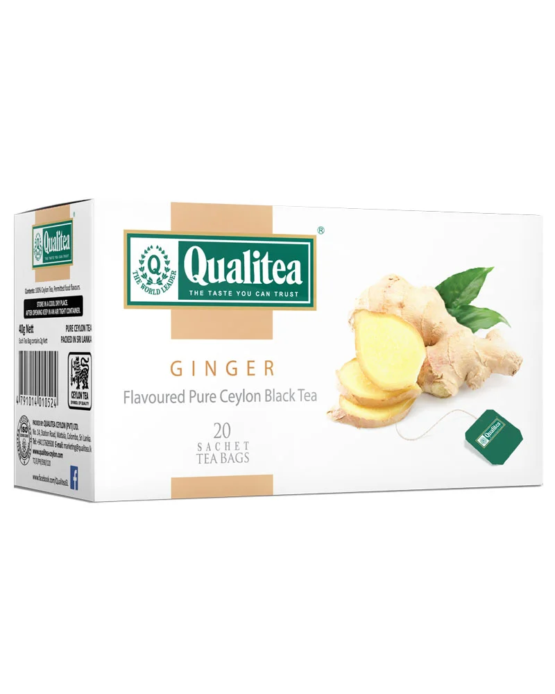 Black Tea Ginger Flavoured Enveloped Tea Bag Pack