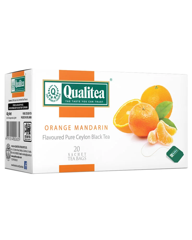 Black Tea Orange Mandarin Flavoured Enveloped Tea Bag Pack