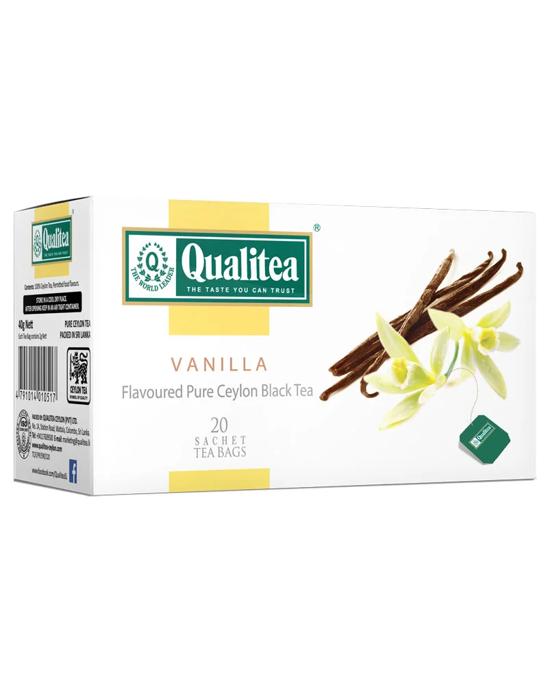 Black Tea Vanilla Flavoured Enveloped Tea Bag Pack