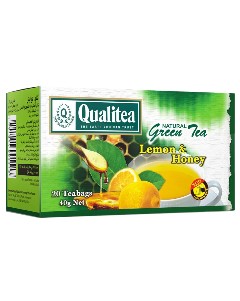 Green Tea Lemon & Honey Envelope Tea Bag Pack