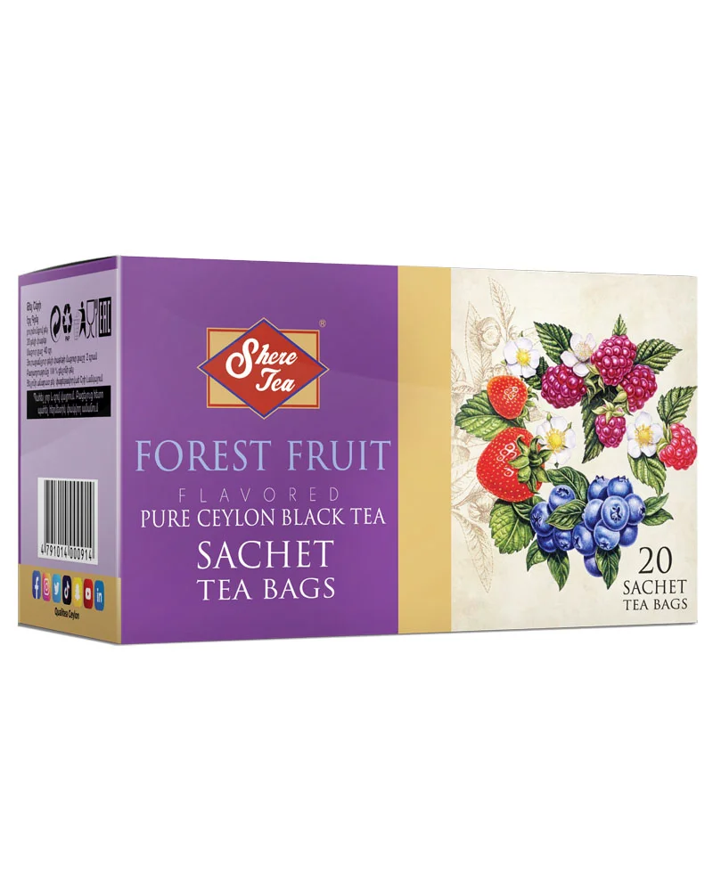 Black Tea Forest Fruit Flavoured Enveloped Tea Bag Pack