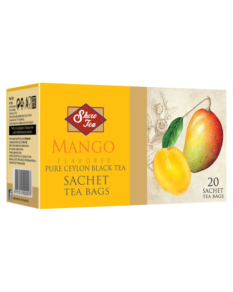 Black Tea Mango Flavoured Enveloped Tea Bag Pack